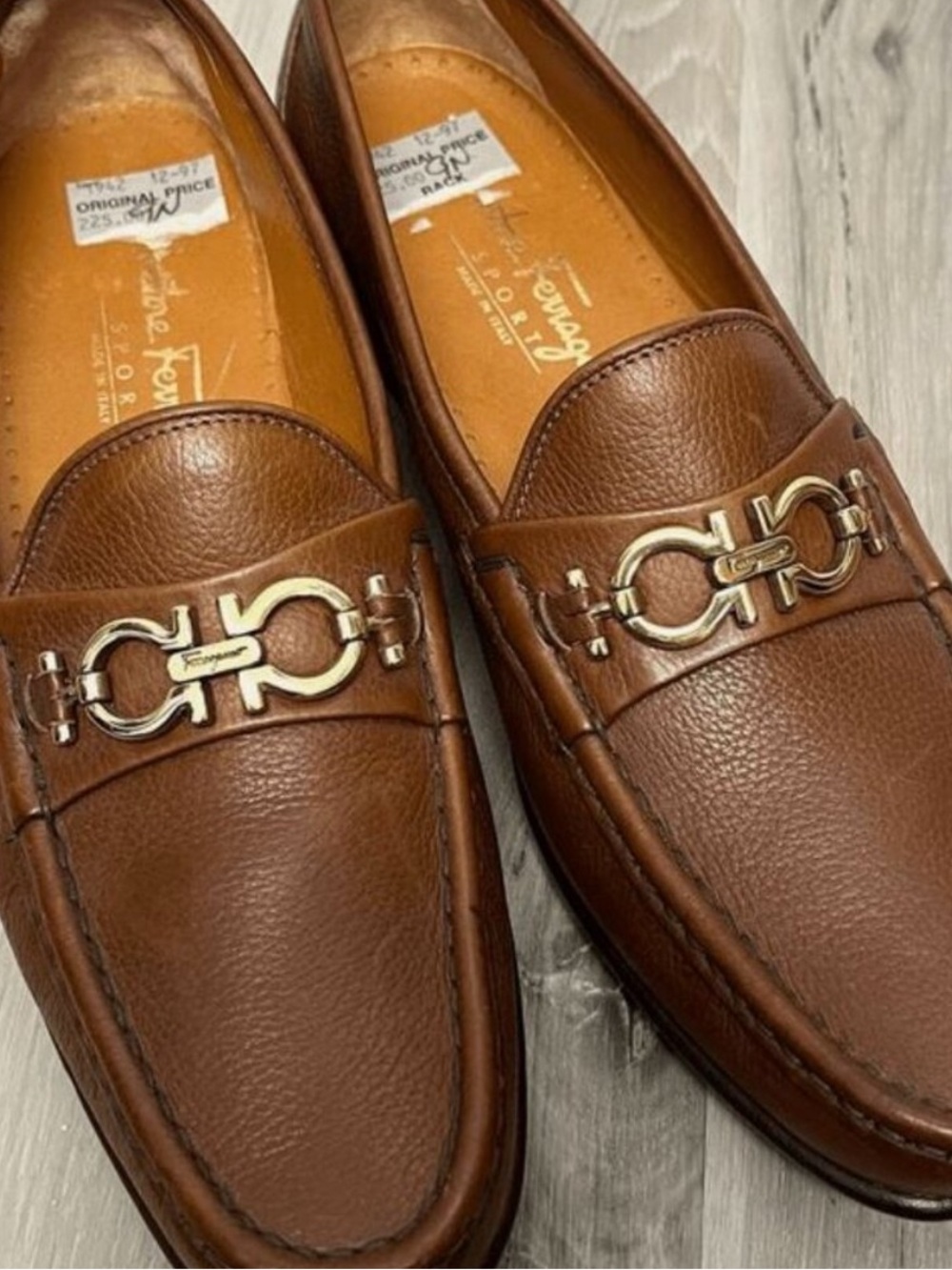 Salvatore Ferragamo Brown Leather Horsebit Loafers